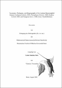 Taxonomy Phylogeny And Biogeography Of The Andean Hummingbird Genera Coeligena Lesson 12 Pterophanes Gould 1849 Ensifera Taxonomy Phylogeny And Biogeography Of The Andean Hummingbird Genera Coeligena Lesson 12 Pterophanes Gould 1849 Ensifera